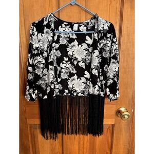 Divided H&M Women’s Size S Quarter length Cover up Black & White - 100% Viscose